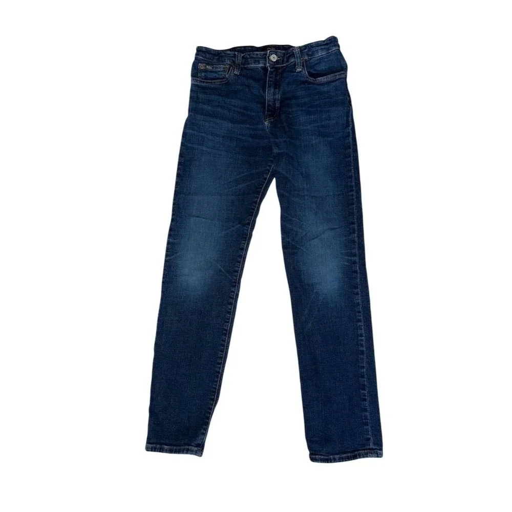 Ralph Lauren Boys Jeans Dark Indigo Sz 18 authentic Hampton straight fit stretch